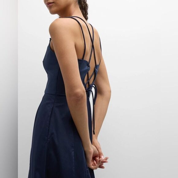NEW LA LIGNE Evelyn Dress in Midnight dark blue - Picture 6 of 13
